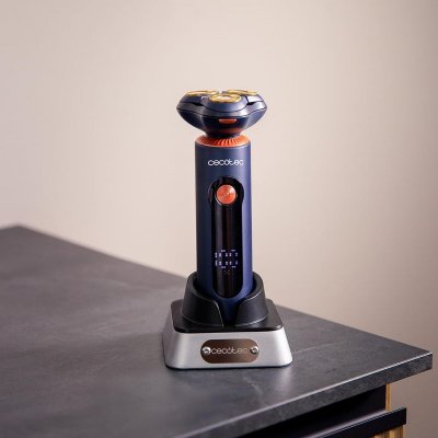 Cecotec PrecisionCare Aluminium Pro sähköparranajokone sininen LCD 80min IPX6 telakka Alumiini