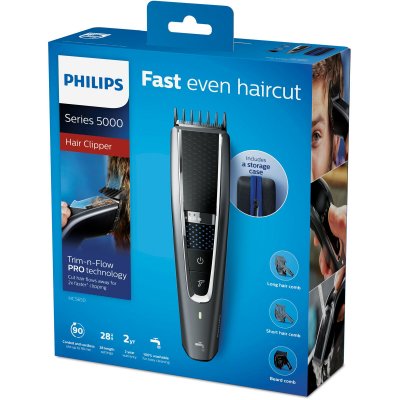 Philips Hiustenleikkuri/partakone HC5650/15 Musta Ruostumaton teräs