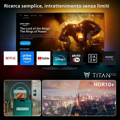 Philips Smart TV 50PUS7000 50" 4K Ultra HD LED HDR Musta Muovi