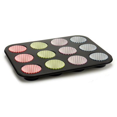 Kinvara Muffinssi Vuoka Sininen Musta Punainen Vihreä Purppura Monivärinen 7 x 3 cm 35 26, 5 Uunivuoka (12 osaa)