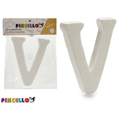 Pincello Kirjain FOAM LETTER V (12 osaa) Valkoinen