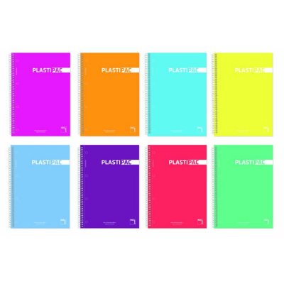 Set notitieboekjes Pacsa Plastipac 4 Onderdelen Multicolour A4 100 Lakens