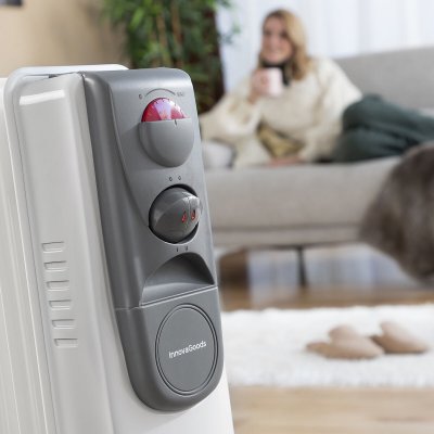 InnovaGoods Öljytäytteinen lämpöpatteri Oileven 2500 W (11-lokeroinen) Valkoinen Metalli