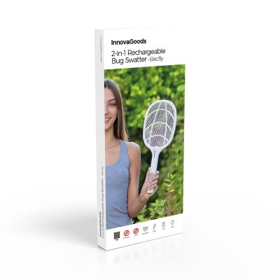 2-in-1 Ladattava kärpäslätkä UV-valolla Elecfly InnovaGoods