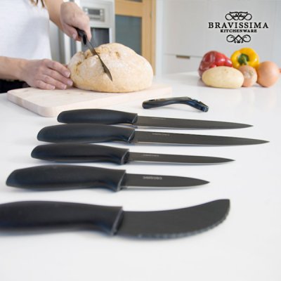 Bravissima Kitchen Pöytäveitsi Set de 7 cuchillos Titanium