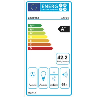 Cecotec Saarekehuppu Bolero Flux CCT 448000 harmaa lasi A++ 800m³/h kosketus Ruostumaton teräs